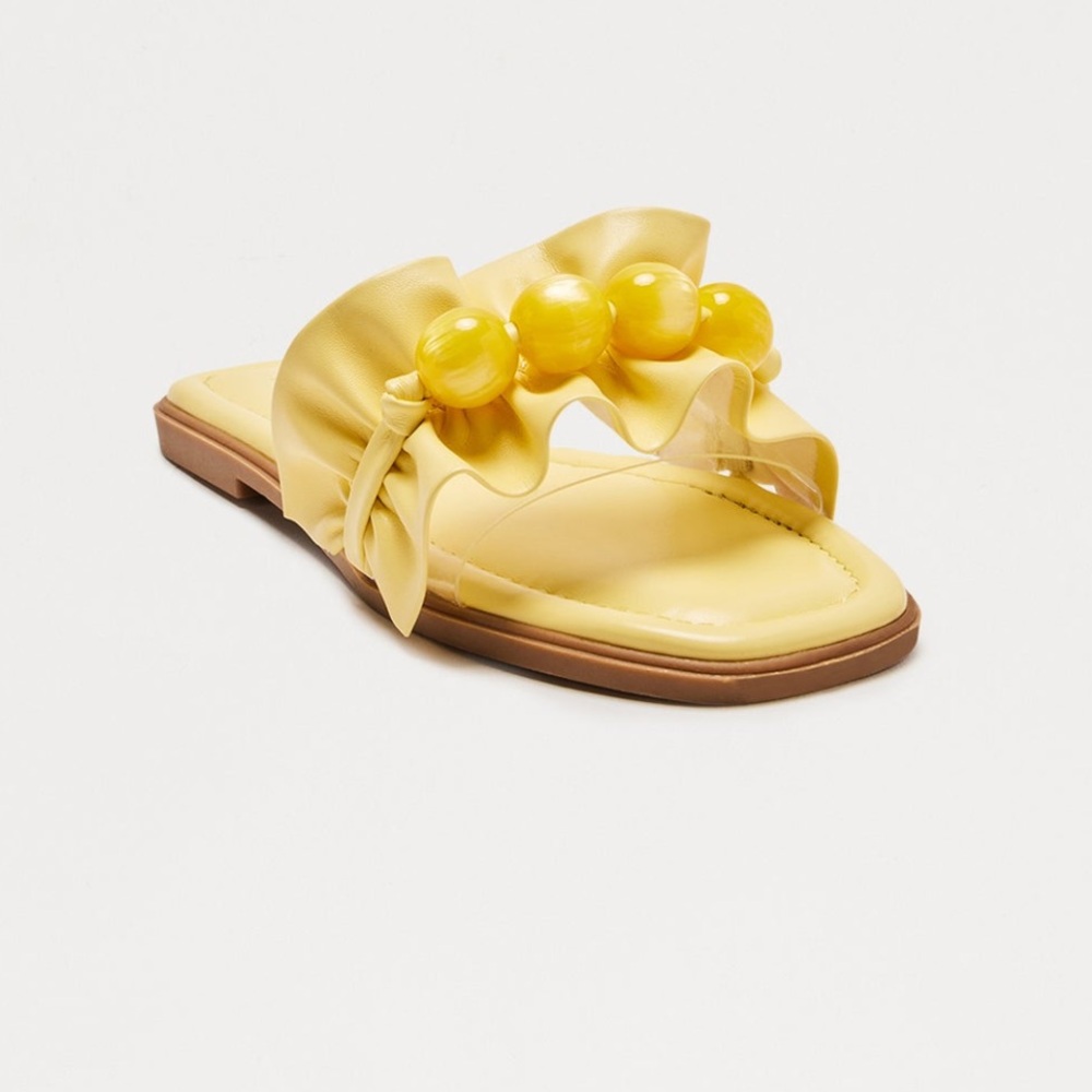 Fleet Beaded Sandals - Yellow